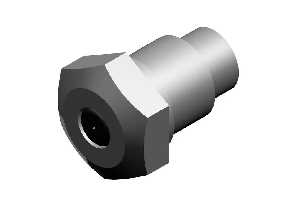Bosch Zünddüse mit sechseckigem Kopf und runder Öffnung, gefertigt aus Metall, zur Verwendung in bestimmten Zündsystemen.